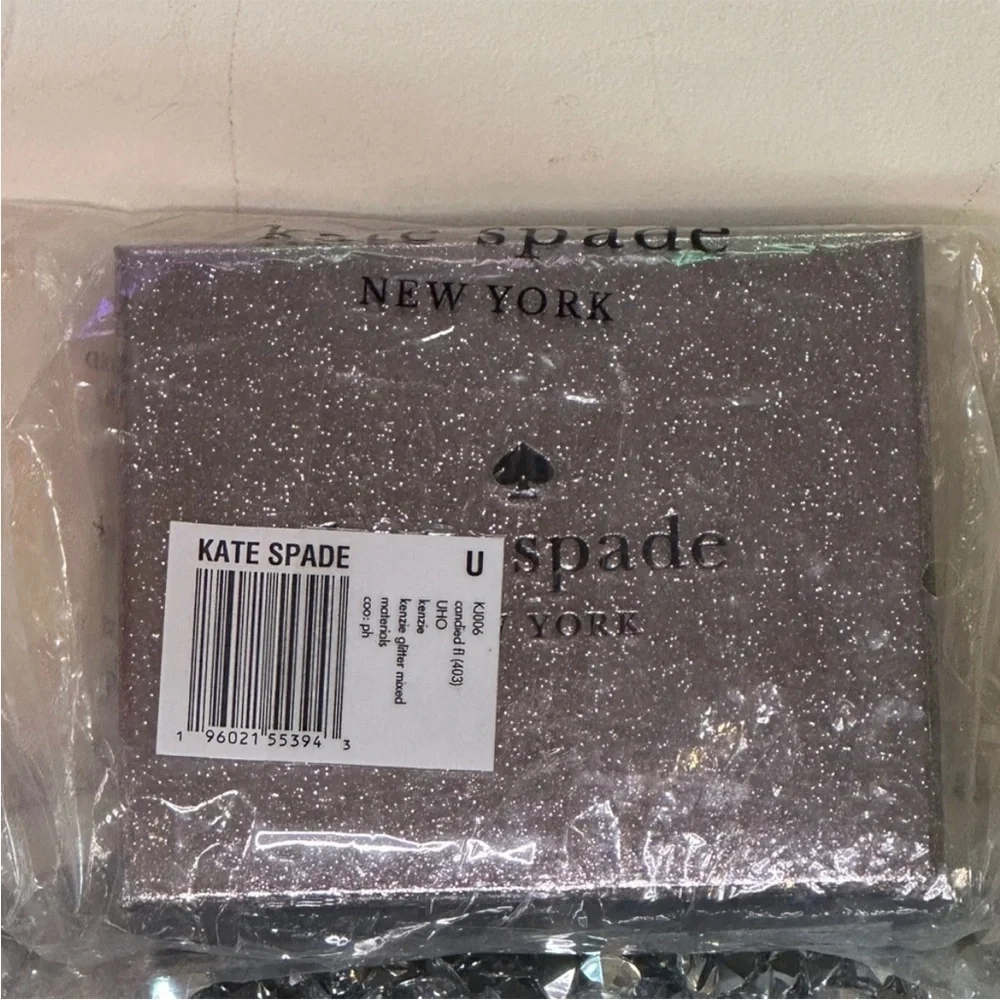 KATE SPADE NIB KENSIE GLITTER SLIM CARD CASE-Sealed Box